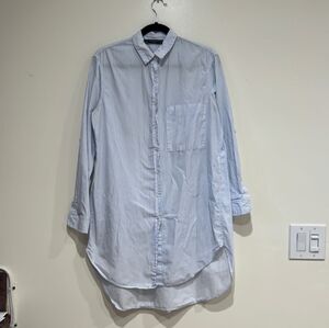 Zara Classic Pin Striped Shirt Dress